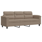 vidaXL 3-Sitzer-Sofa Taupe 180 cm Mikrofasergewebe