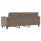 vidaXL 3-Sitzer-Sofa Taupe 180 cm Mikrofasergewebe