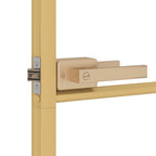 vidaXL Innentür Schlank Golden 76x201,5 cm Hartglas und Aluminium