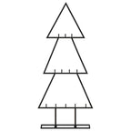 vidaXL Metall-Weihnachtsbaum Deko Schwarz 60 cm