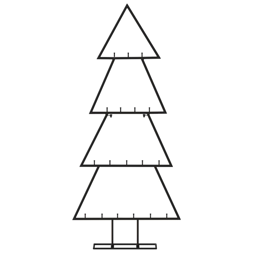 vidaXL Metall-Weihnachtsbaum für Dekorationen Schwarz 90 cm