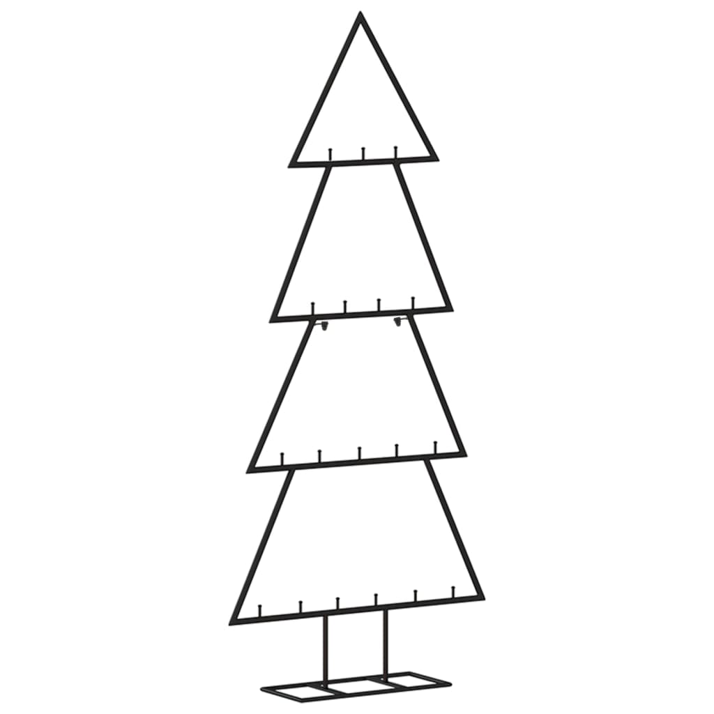 vidaXL Metall-Weihnachtsbaum für Dekorationen Schwarz 90 cm