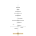 vidaXL Weihnachtsbaum Metall mit Holzständer Schwarz 120 cm