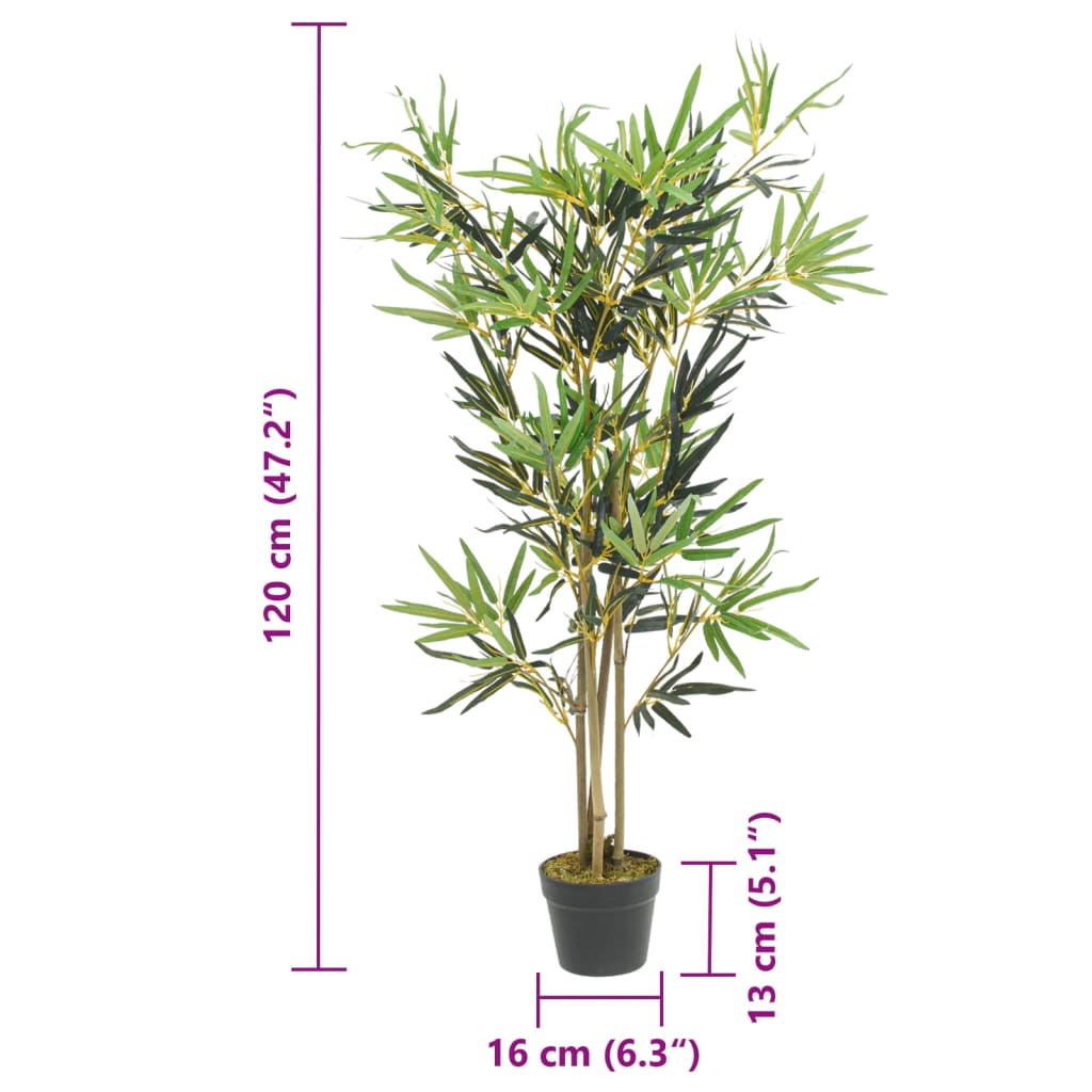 vidaXL Bambusbaum Künstlich 552 Blätter 120 cm Grün