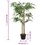 vidaXL Bambusbaum Künstlich 380 Blätter 80 cm Grün
