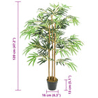 vidaXL Bambusbaum Künstlich 730 Blätter 120 cm Grün