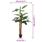 vidaXL Bananenbaum Künstlich 22 Blätter 200 cm Grün