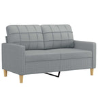 vidaXL 2-Sitzer-Sofa Hellgrau 120 cm Stoff