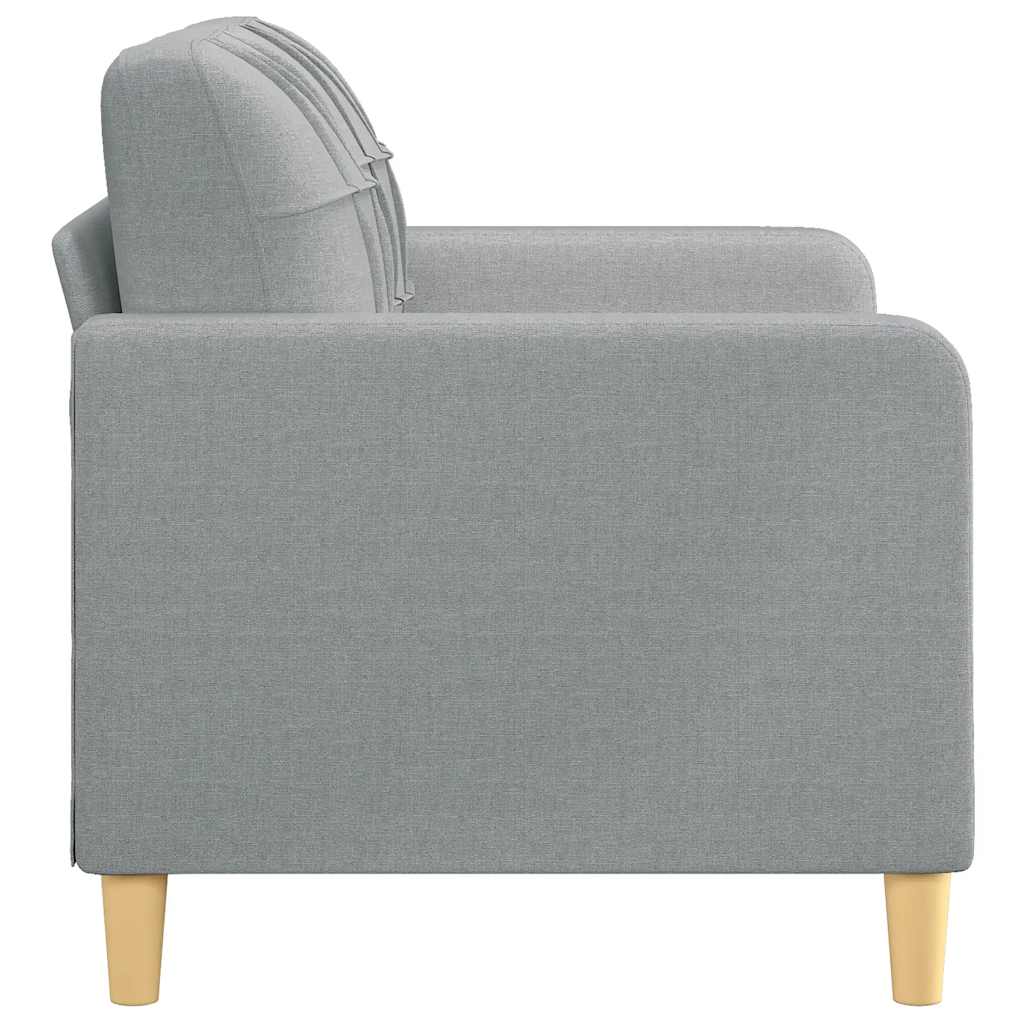 vidaXL 2-Sitzer-Sofa Hellgrau 120 cm Stoff