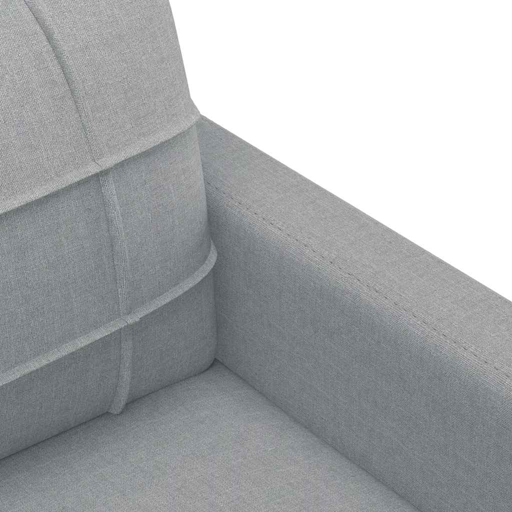 vidaXL 2-Sitzer-Sofa Hellgrau 120 cm Stoff