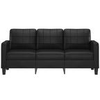 vidaXL 3-Sitzer-Sofa Schwarz 180 cm Kunstleder