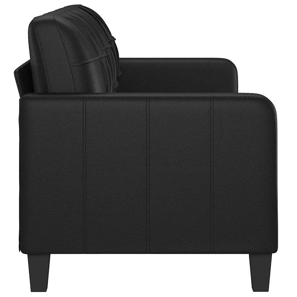 vidaXL 3-Sitzer-Sofa Schwarz 180 cm Kunstleder