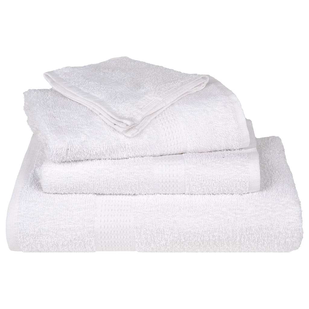 vidaXL Waschlappen FROGN 4 Stk. Weiß 15x21 cm 360 g/m²