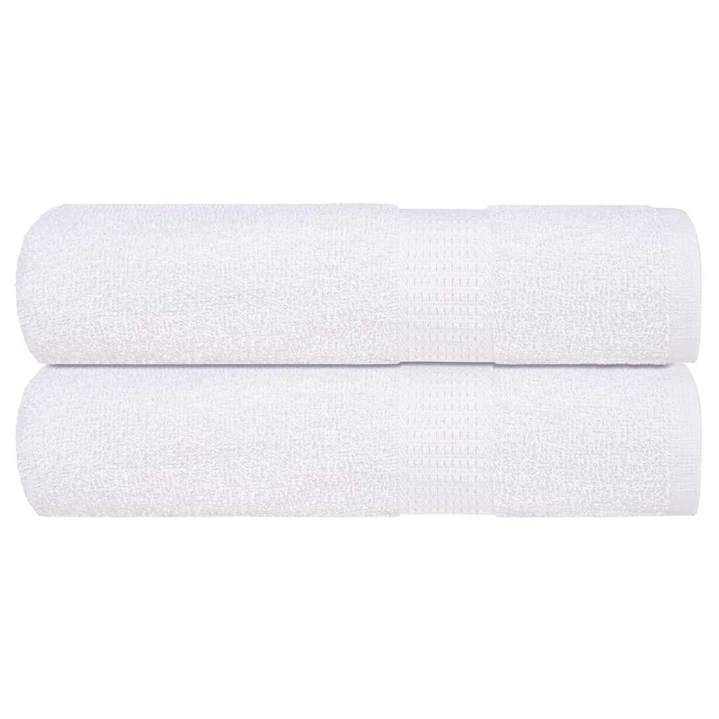 vidaXL Duschtücher FROGN 2 Stk. Weiß 70x140 cm 360 g/m²