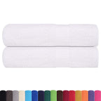 vidaXL Badetücher FROGN 2 Stk. Weiß 100x150 cm 360 g/m²