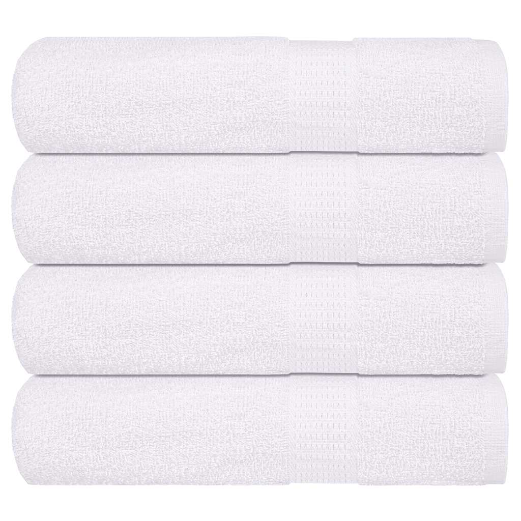 vidaXL Badetücher FROGN 4 Stk. Weiß 100x150 cm 360 g/m²