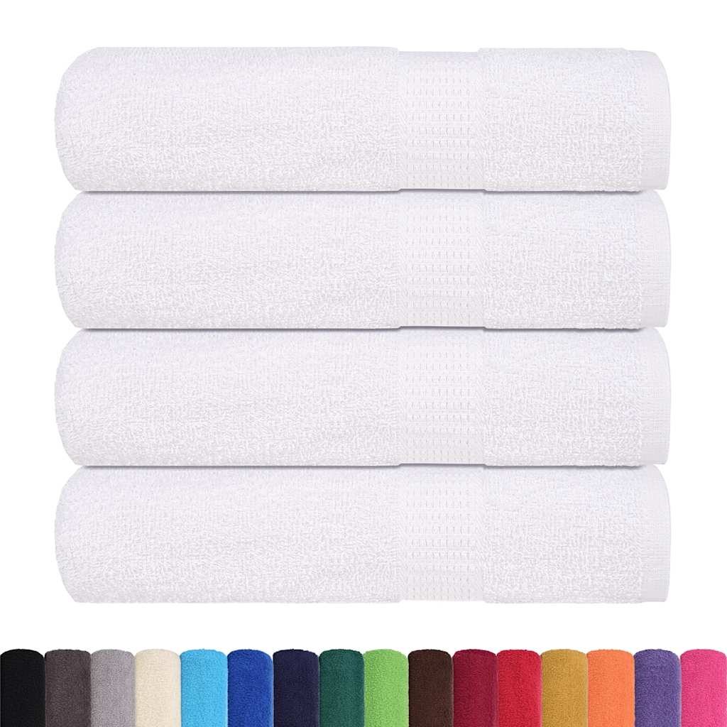 vidaXL Badetücher FROGN 4 Stk. Weiß 100x150 cm 360 g/m²