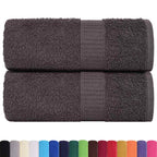 vidaXL Waschtücher FROGN 2 Stk. Anthrazit 30x30 cm 360 g/m²