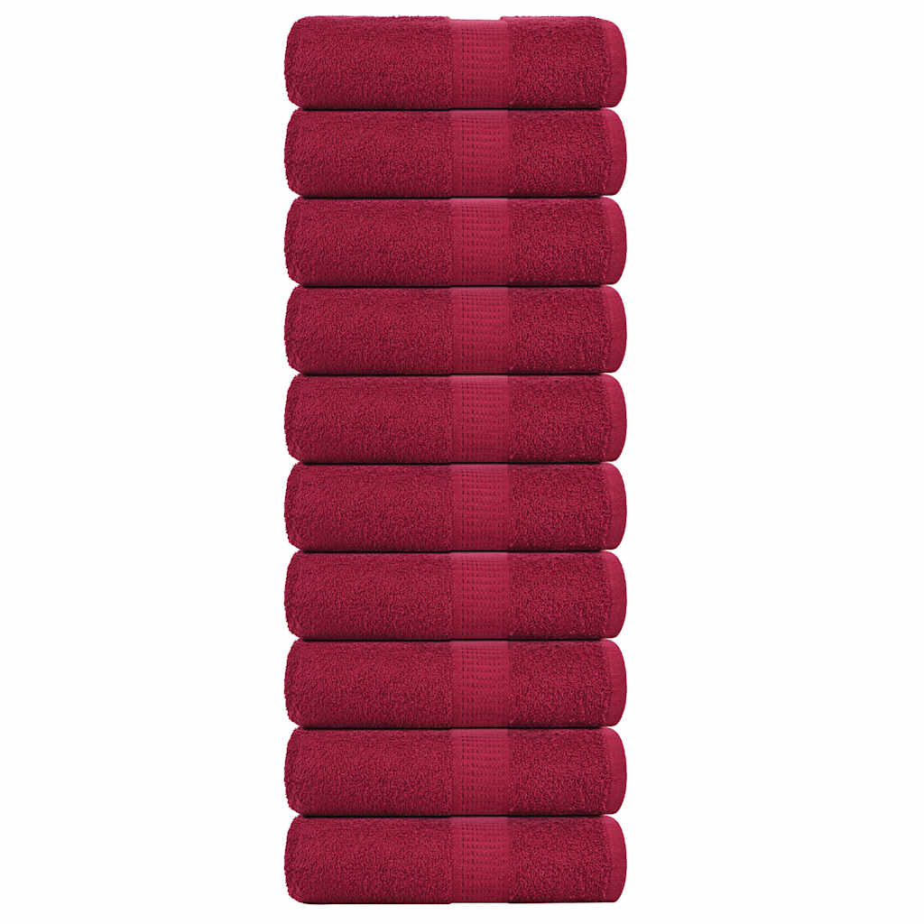 vidaXL Waschtücher FROGN 10 Stk. Bordeaux 30x30 cm 360 g/m²