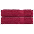 vidaXL Duschtücher FROGN 2 Stk. Bordeaux 70x140 cm 360 g/qm