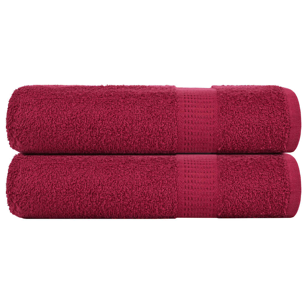 vidaXL Duschtücher FROGN 2 Stk. Bordeaux 70x140 cm 360 g/qm