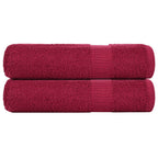 vidaXL Duschtücher FROGN 2 Stk. Bordeaux 70x140 cm 360 g/qm