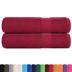 vidaXL Duschtücher FROGN 2 Stk. Bordeaux 70x140 cm 360 g/qm