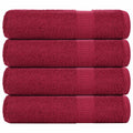 vidaXL Duschtücher FROGN 4 Stk. Bordeaux 70x140 cm 360 g/qm