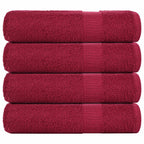 vidaXL Duschtücher FROGN 4 Stk. Bordeaux 70x140 cm 360 g/qm