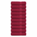 vidaXL Duschtücher FROGN 10 Stk. Bordeaux 70x140 cm 360 g/qm