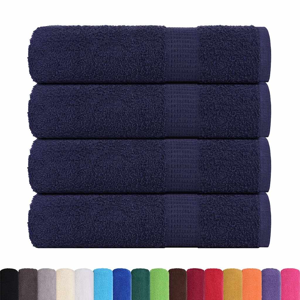 vidaXL Badetücher FROGN 4-teilig Marineblau 100x150 cm 360 g/m²
