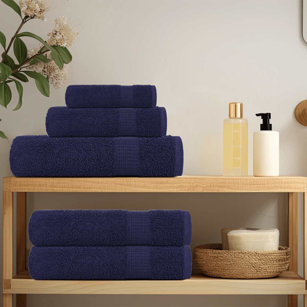vidaXL Badetücher FROGN 4-teilig Marineblau 100x150 cm 360 g/m²