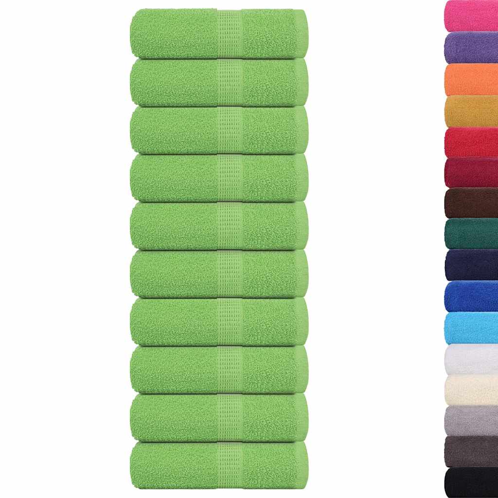 vidaXL Waschtücher FROGN 10 Stk. Apfelgrün 30x30 cm 360 g/m²