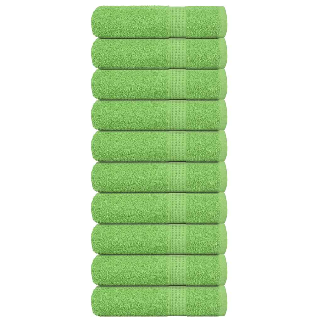 vidaXL Badetücher FROGN 10 Stk. Apfelgrün 100x150 cm 360 g/m²
