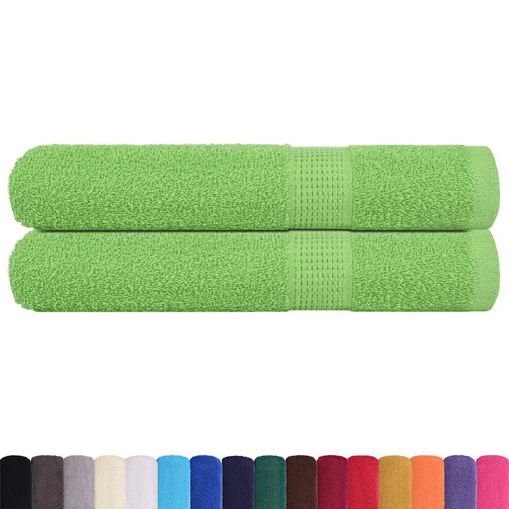 vidaXL Saunatücher FROGN 2 Stk. Apfelgrün 80x200 cm 360 g/m²