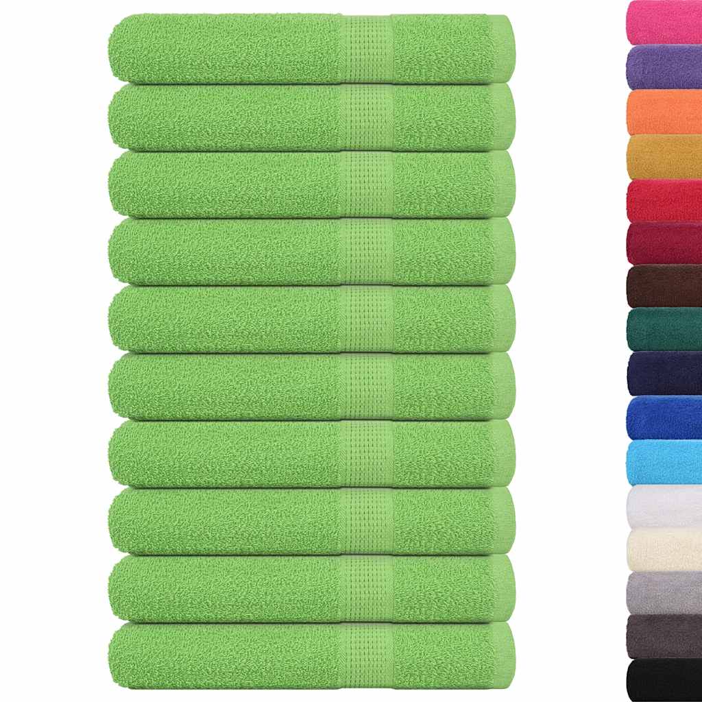 vidaXL Saunatücher FROGN 10 Stk. Apfelgrün 80x200 cm 360 g/m²