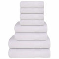 vidaXL 8-tlg. Handtuch-Set FROGN Weiß 360 g/m²