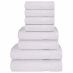vidaXL 8-tlg. Handtuch-Set FROGN Weiß 360 g/m²