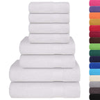 vidaXL 8-tlg. Handtuch-Set FROGN Weiß 360 g/m²