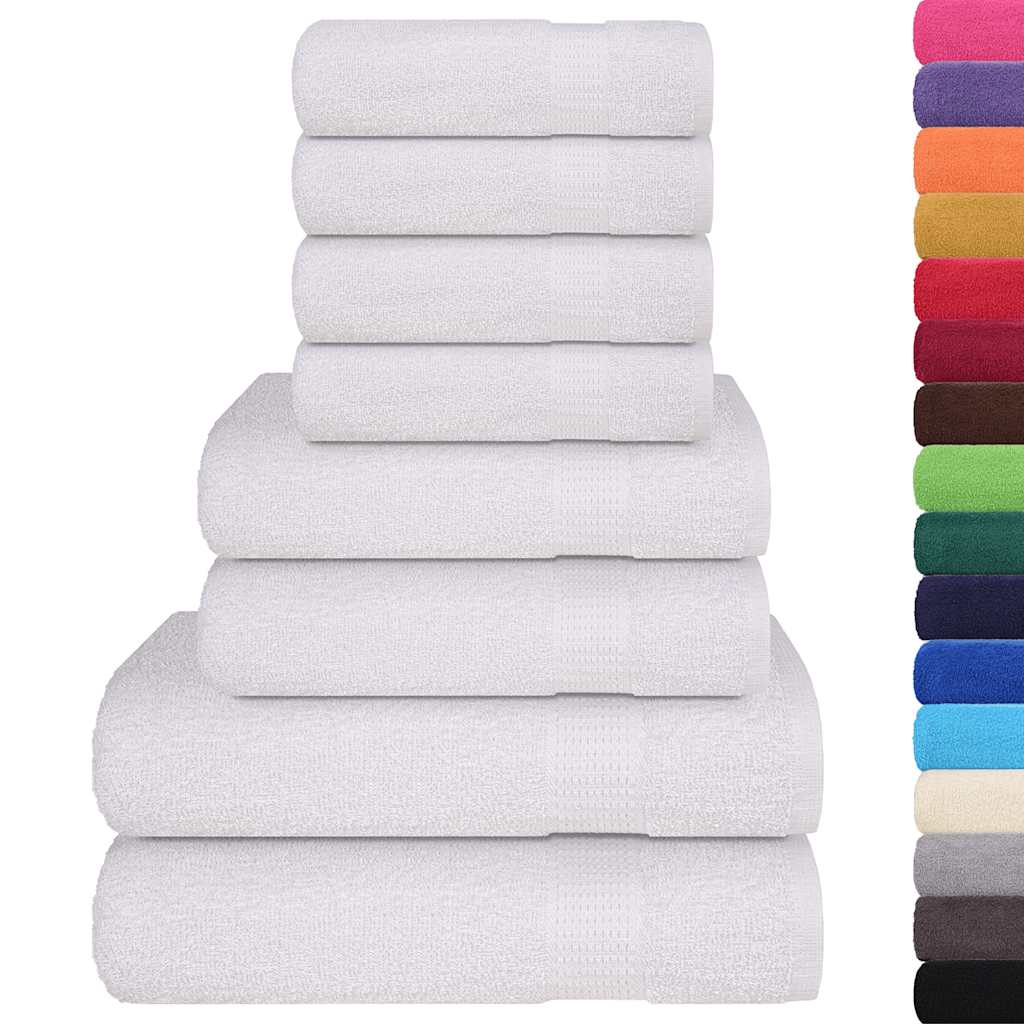 vidaXL 8-tlg. Handtuch-Set FROGN Weiß 360 g/m²