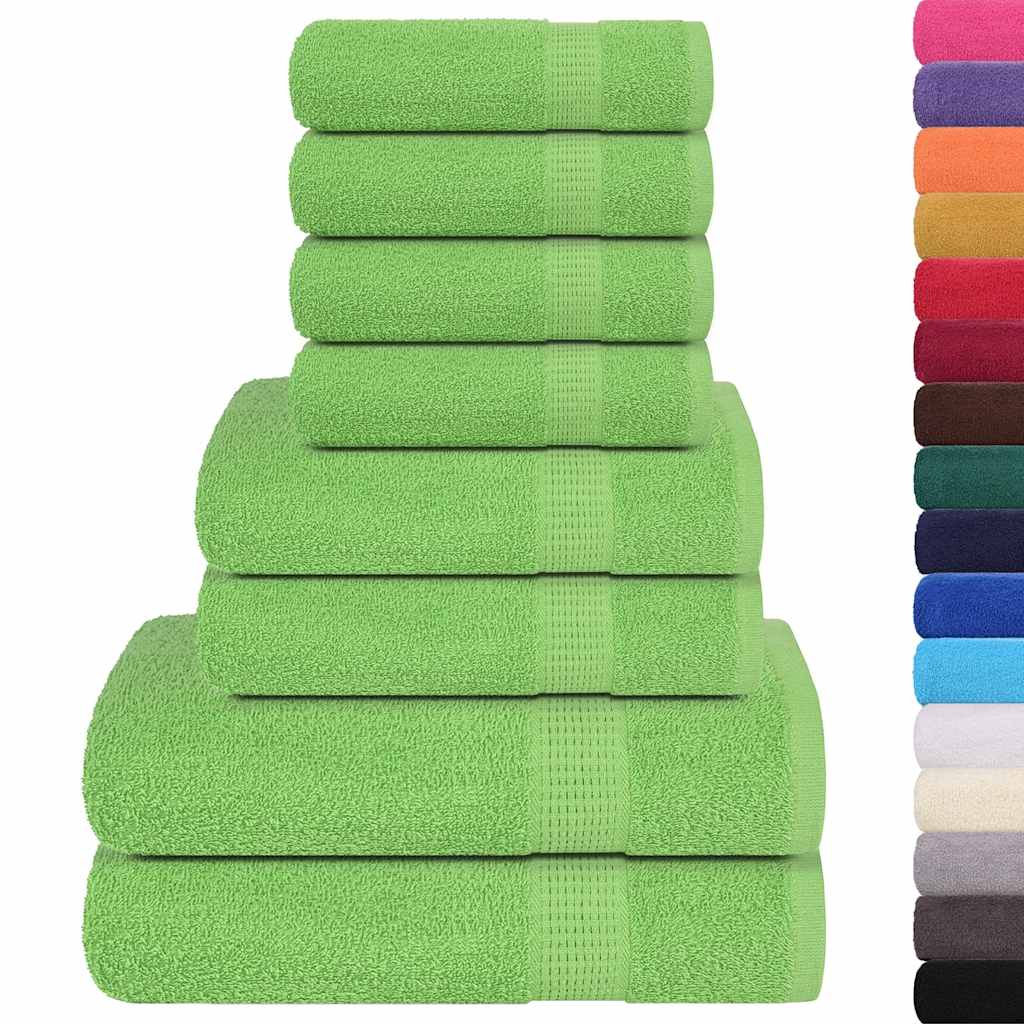 vidaXL 8-tlg. Handtuch-Set FROGN Apfelgrün 360 g/m²