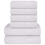 vidaXL 6-tlg. Handtuch-Set FROGN Weiß 360 g/m²
