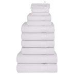 vidaXL 12-tlg. Handtuch-Set FROGN Weiß 360 g/m²