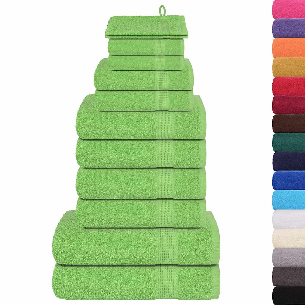 vidaXL 12-tlg. Handtuch-Set FROGN Apfelgrün 360 g/m²