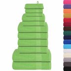 vidaXL 12-tlg. Handtuch-Set FROGN Apfelgrün 360 g/m²