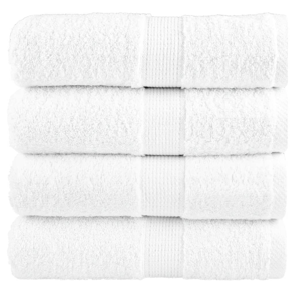 vidaXL Premium-Waschtücher SOLUND 4 Stk. Weiß 30x30 cm 600 g/m²