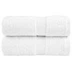 vidaXL Premium Gästetücher SOLUND 2 Stk. Weiß 30x50 cm 600 g/m²