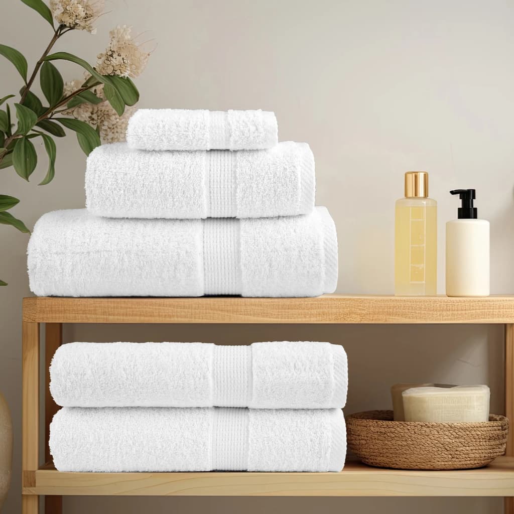 vidaXL Premium Gästetücher SOLUND 50 Stk. Weiß 30x50 cm 600 g/m²
