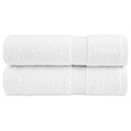 vidaXL Premium Handtücher SOLUND 2 Stk. Weiß 50x100 cm 600 g/m²