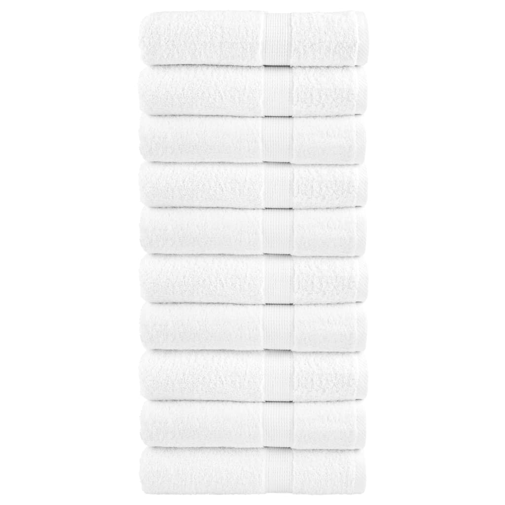 vidaXL Premium Handtücher SOLUND 10 Stk. Weiß 50x100 cm 600 g/m²